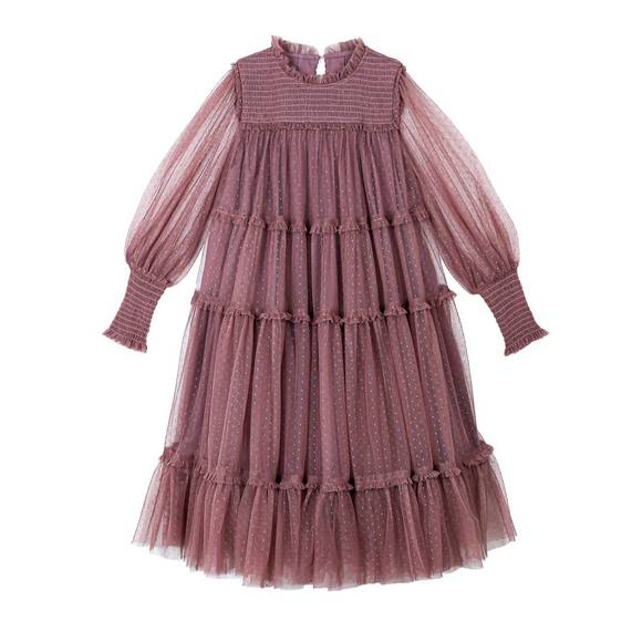 NEW C'ERA UNA VOLTA kids grace dress in vintage pink - Picture 1 of 4